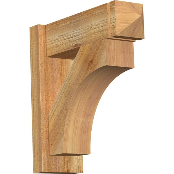 Ekena Millwork Westlake Rough Sawn Arts and Crafts Outlooker, Western Red Cedar, 6"W x 18"D x 18"H OUT06X18X18WTL03RWR - main